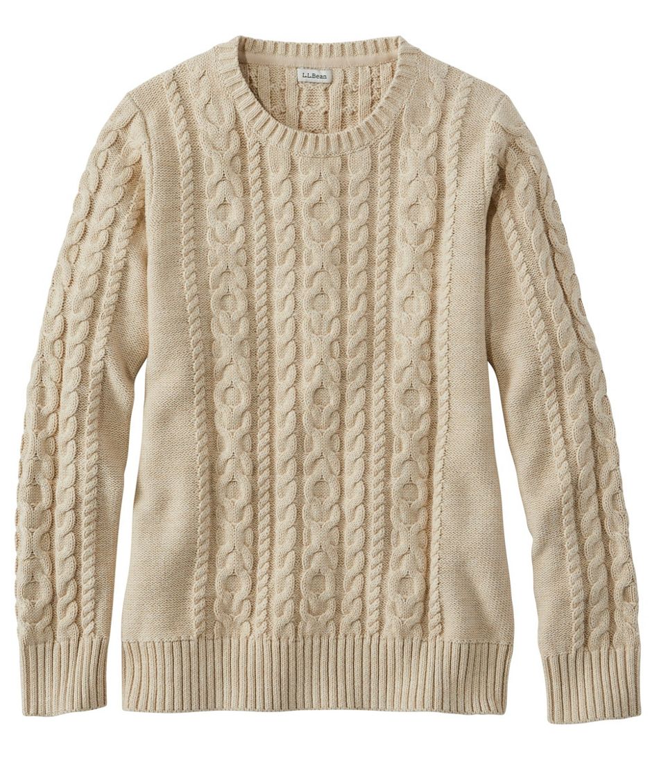 Women's Double L Mixed-Cable Sweater, Crewneck | Sweaters at L.L.Bean