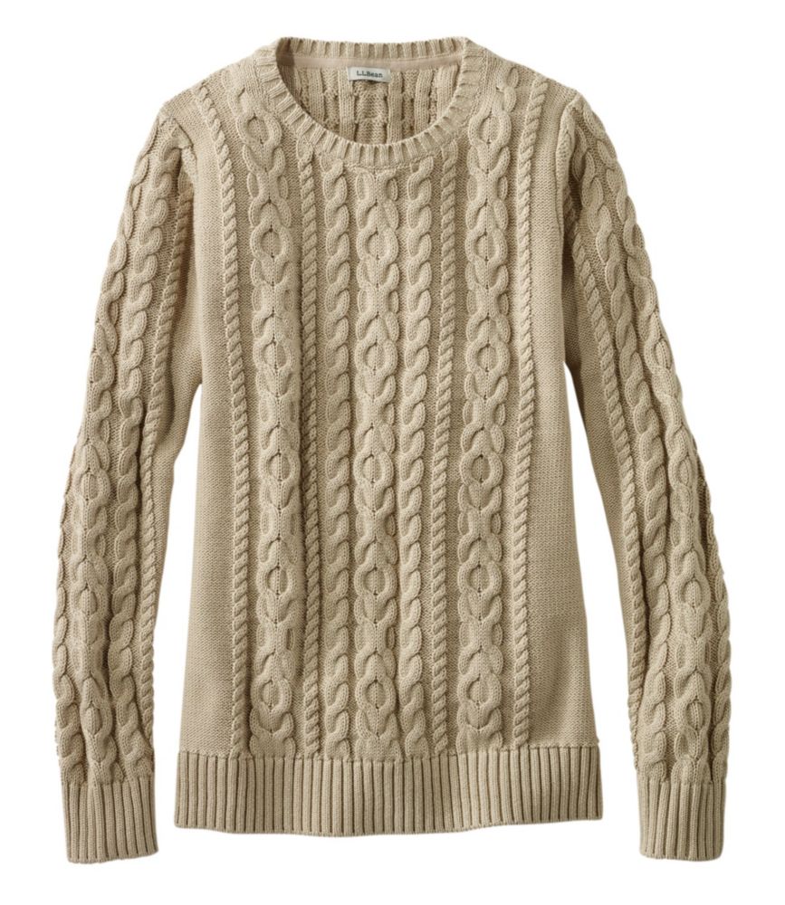 Women's Double L® MixedCable Sweater, Crewneck