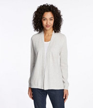 Premium Supima Cotton Sweater, Textured Open Cardigan