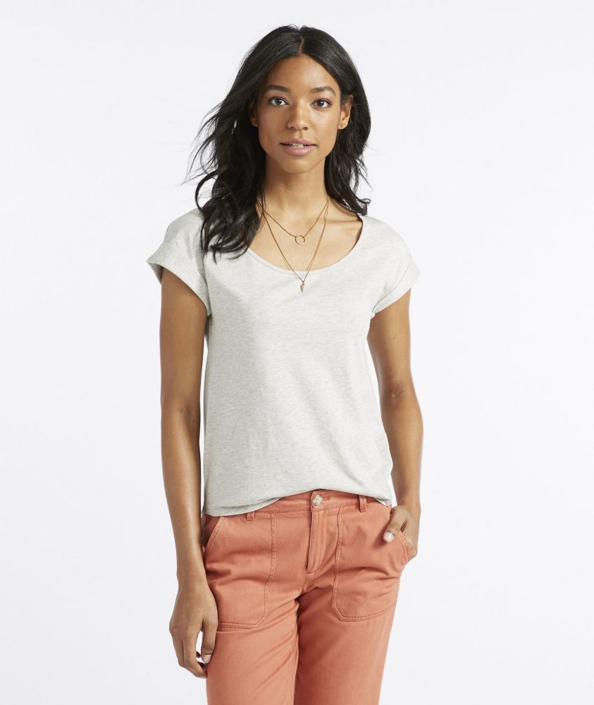 Women S Signature Cotton Modal Scoopneck Short Sleeve