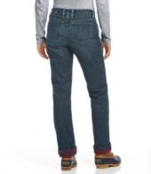 L.L.Bean 1912 Jeans, Mid-Rise Straight-Leg Lined