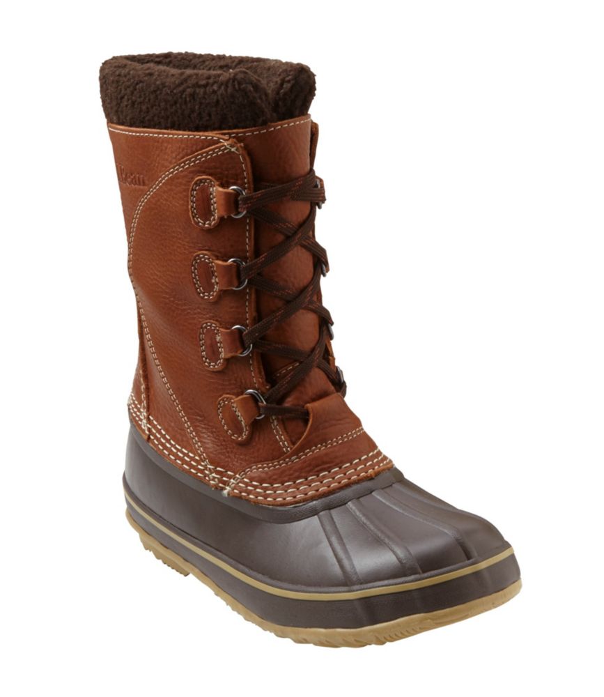 Women's L.L.Bean Snow Boots with Tumbled Leather, Maple, small image number 6