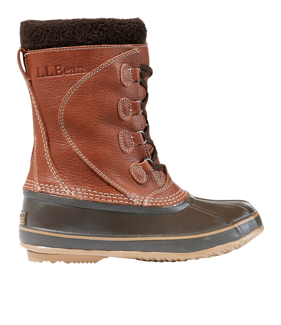 Brown leather outlet winter boots