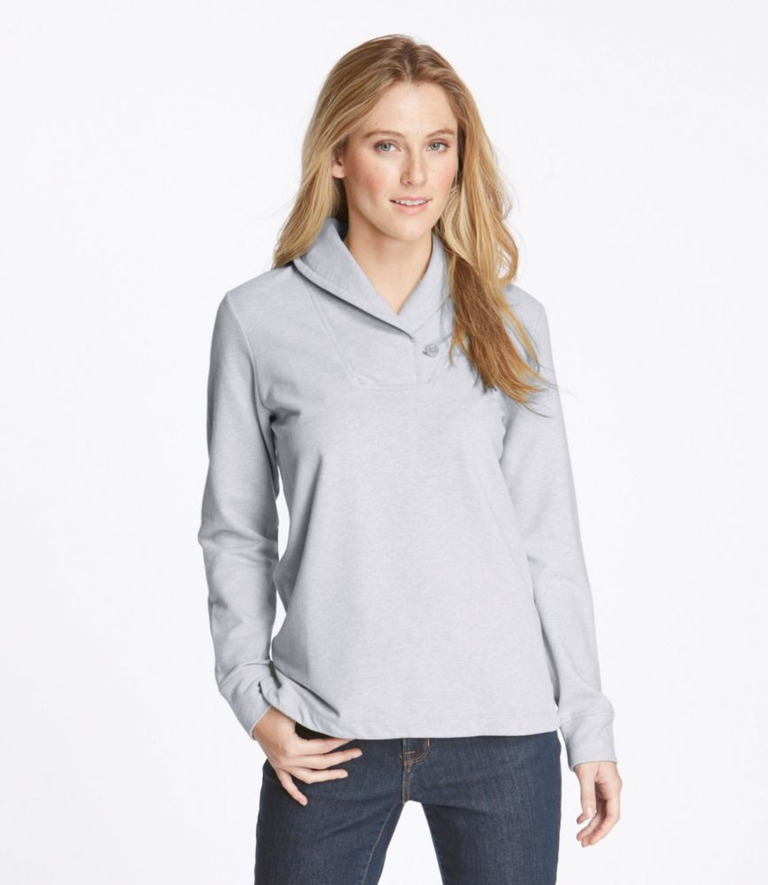 shawl collar sweatshirt