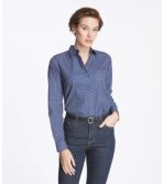 Wrinkle-Free Pinpoint Oxford Shirt, Long-Sleeve Relaxed Fit Dot