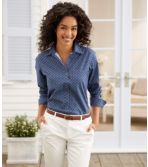 Wrinkle-Free Pinpoint Oxford Shirt, Long-Sleeve Relaxed Fit Dot
