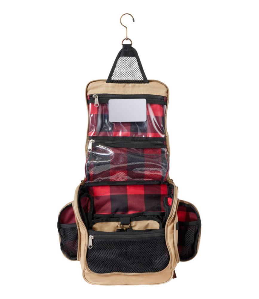 Waxed-Canvas Personal Organizer Toiletry Bag, Medium