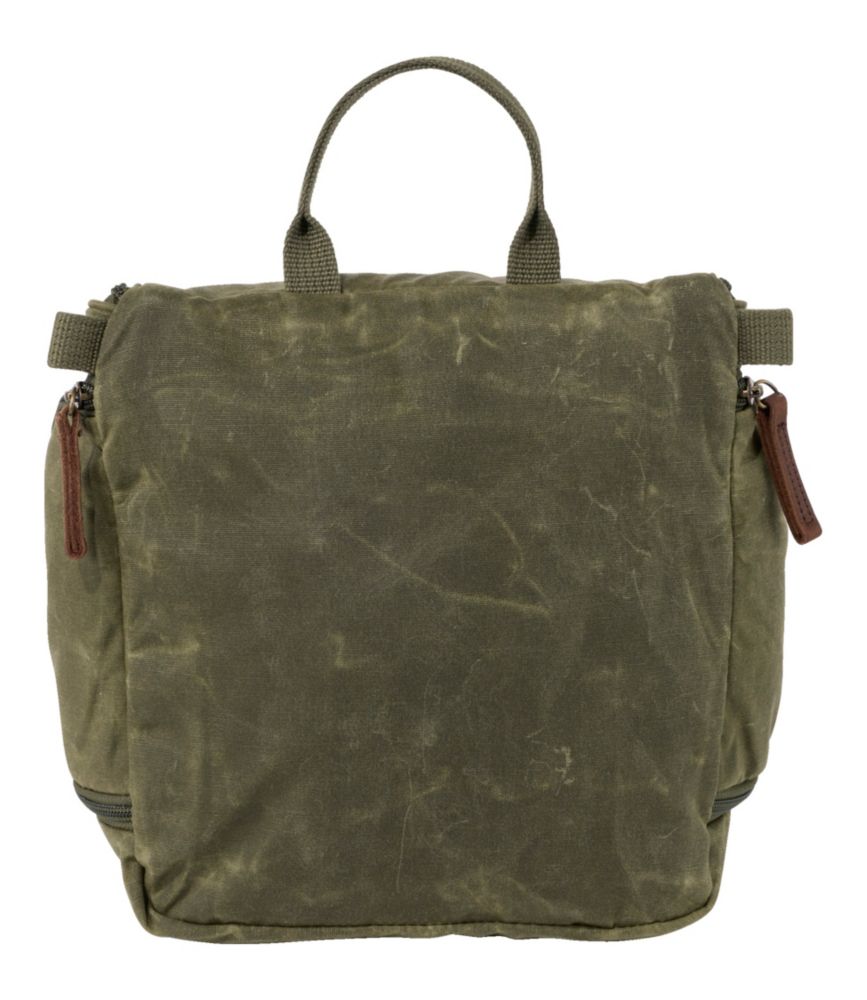 Waxed-Canvas Personal Organizer Toiletry Bag, Medium
