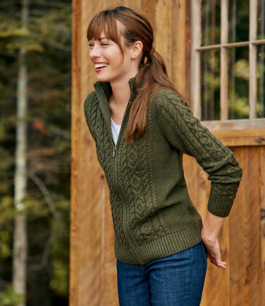 womens zip front cardigan