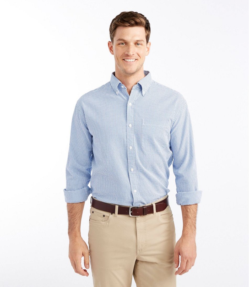 Men's Seersucker Shirt, Long-Sleeve Gingham | Shirts & Tops at L.L.Bean