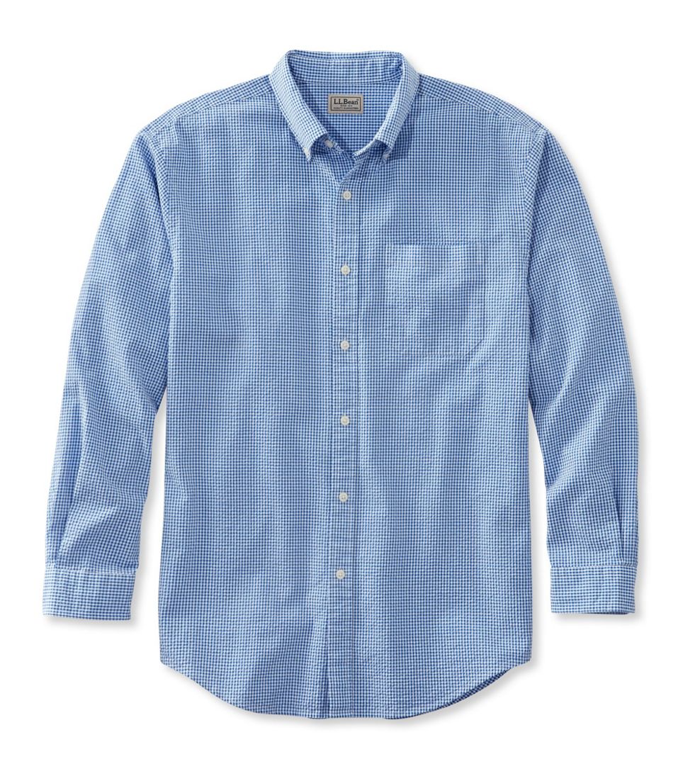 Men's Seersucker Shirt, Long-Sleeve Gingham | Shirts & Tops at L.L.Bean