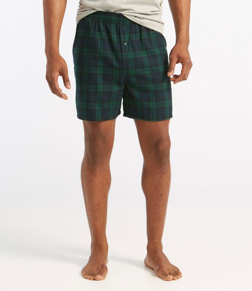 men's flannel boxer sleep shorts