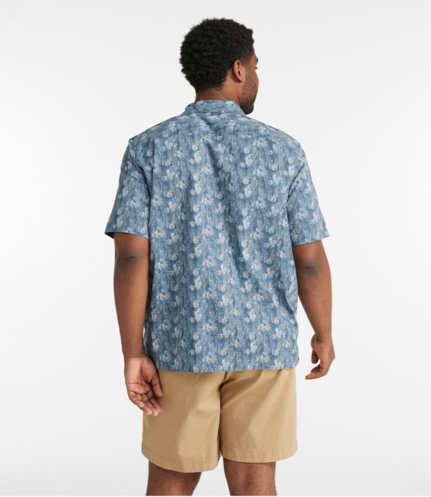 Men's Tropics Shirt, Short-Sleeve Print, Carbon Navy Tropical, small image number 5