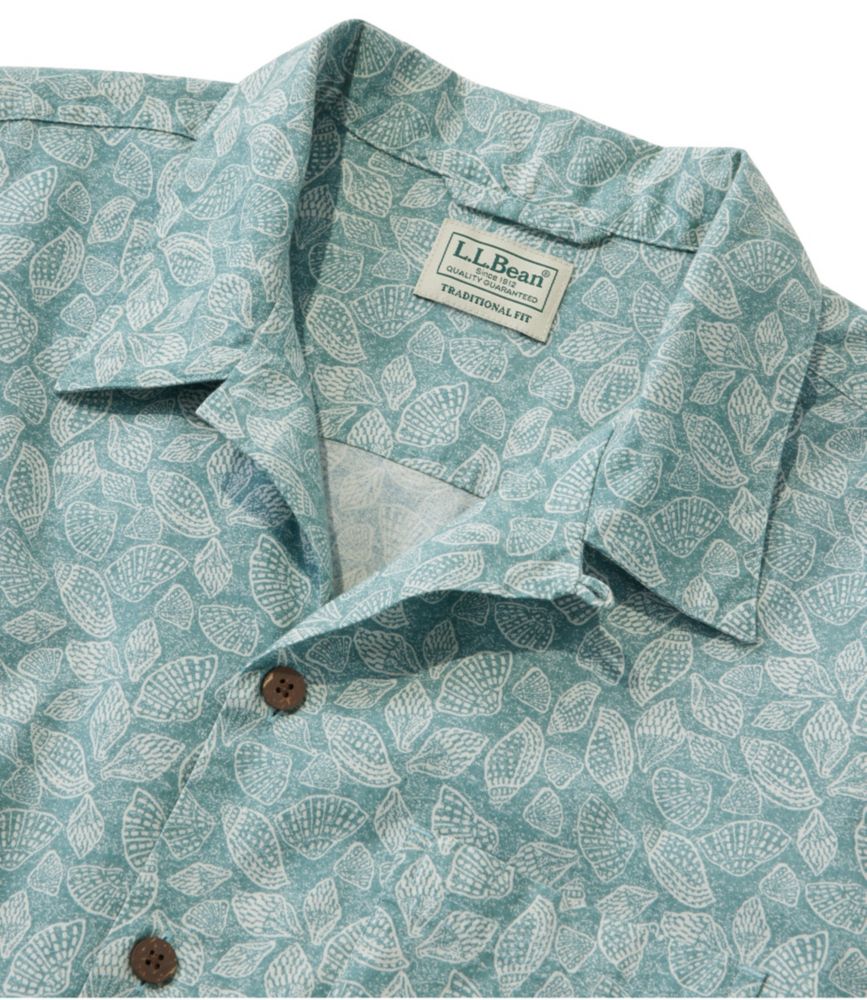 Men's Tropics Shirt, Short-Sleeve Print, Carbon Navy Tropical, small image number 6