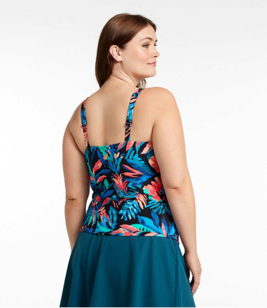 Women's Shaping Swimwear, Tankini Top Print, Cobalt Diamond, small image number 4