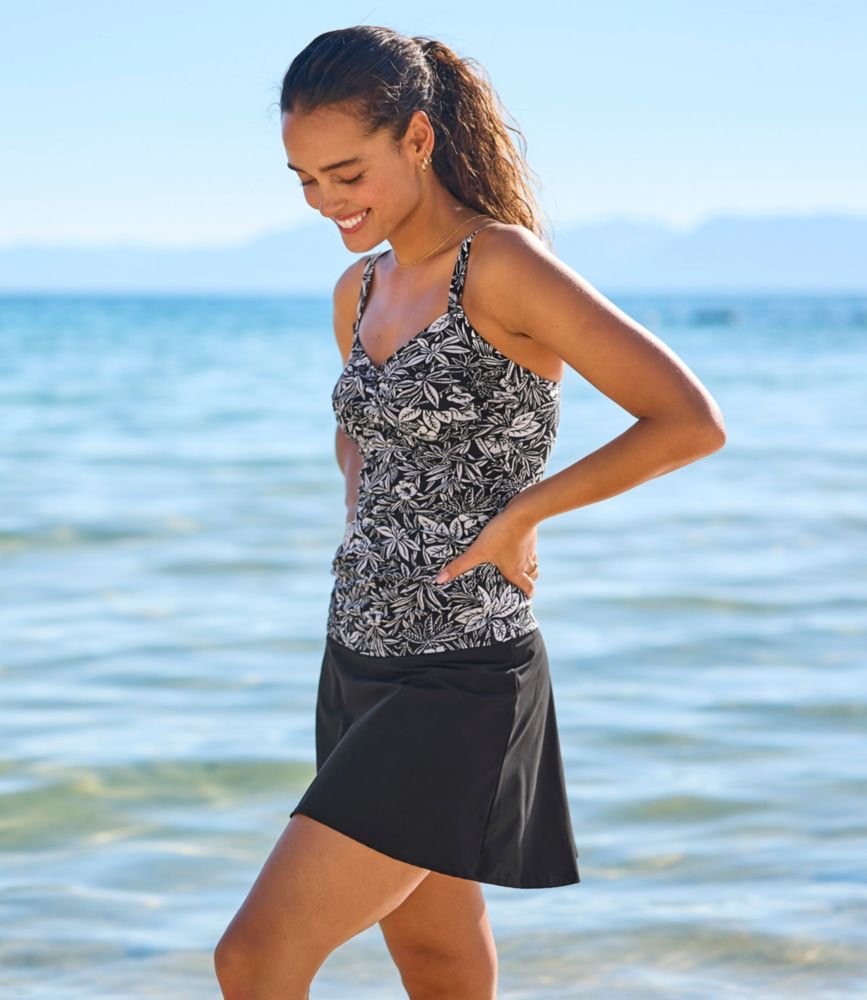Women's Shaping Swimwear, Tankini Top Print, Cobalt Diamond, small image number 5
