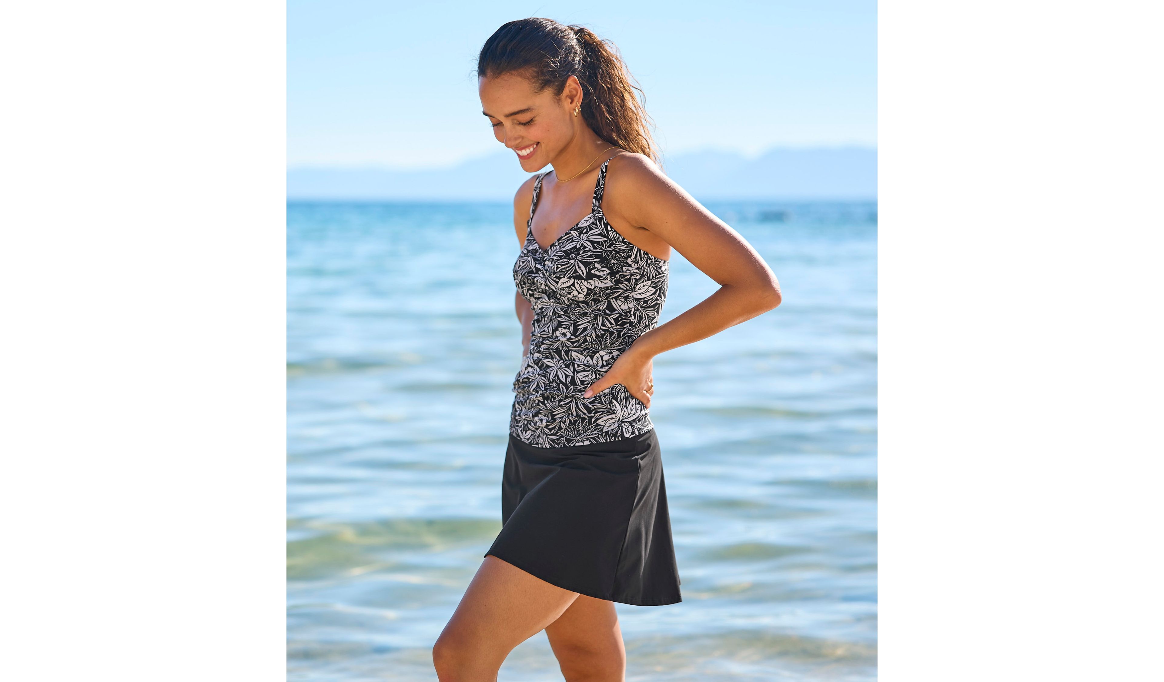 Women's Shaping Swimwear, Tankini Top Print