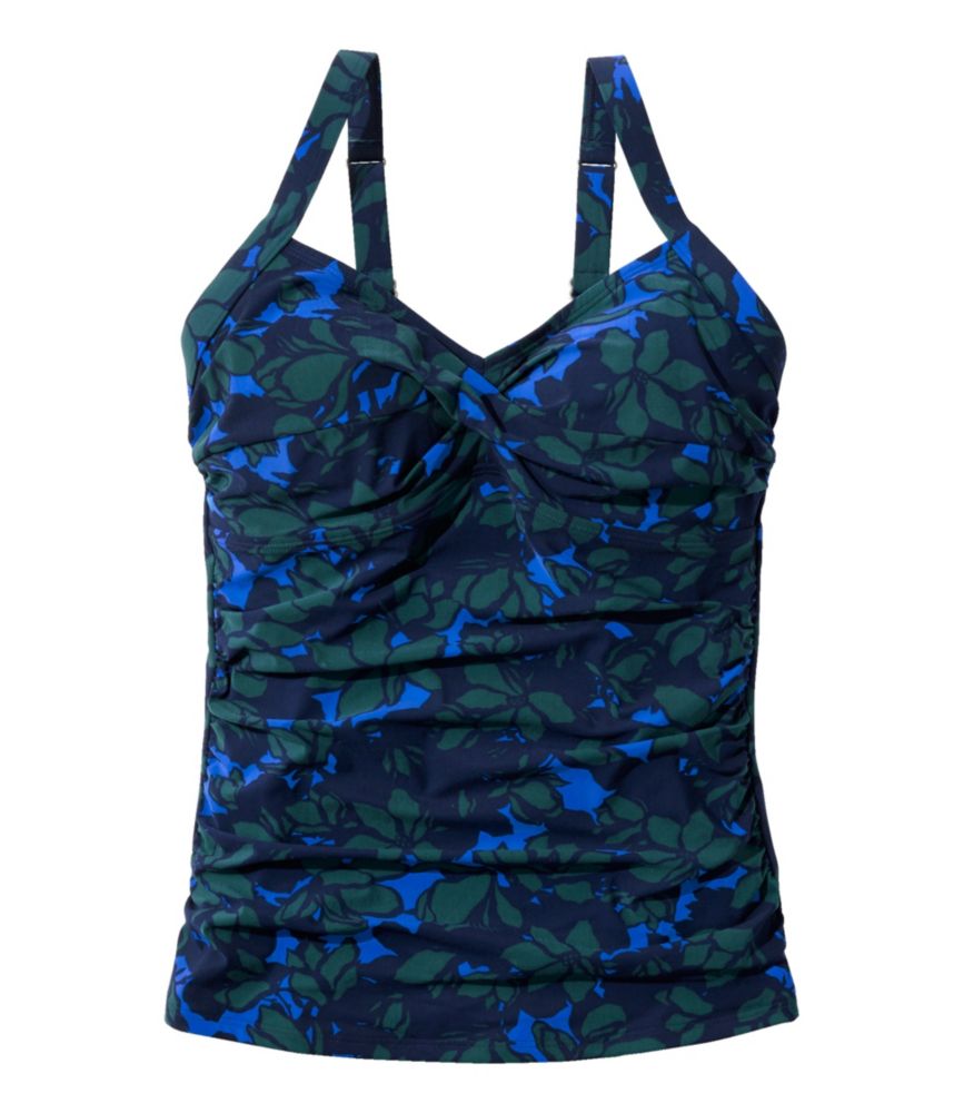 Women's Shaping Swimwear, Tankini Top Print, Forest Spruce Floral, small image number 2