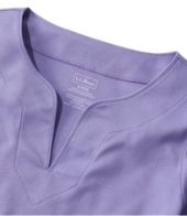Women's Pima Cotton Tunic, Three-Quarter-Sleeve Splitneck at L.L. Bean