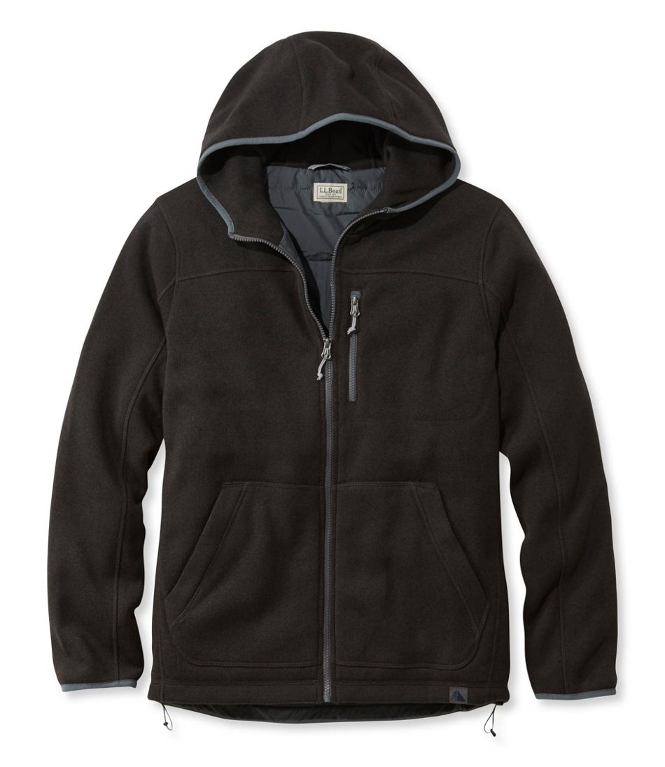 Men's L.L.Bean Sweater Fleece, PrimaLoft Full-Zip Hooded Jacket