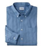 Men's Wrinkle-Free Pinpoint Oxford Shirt, Long-Sleeve Slim Fit Tattersall