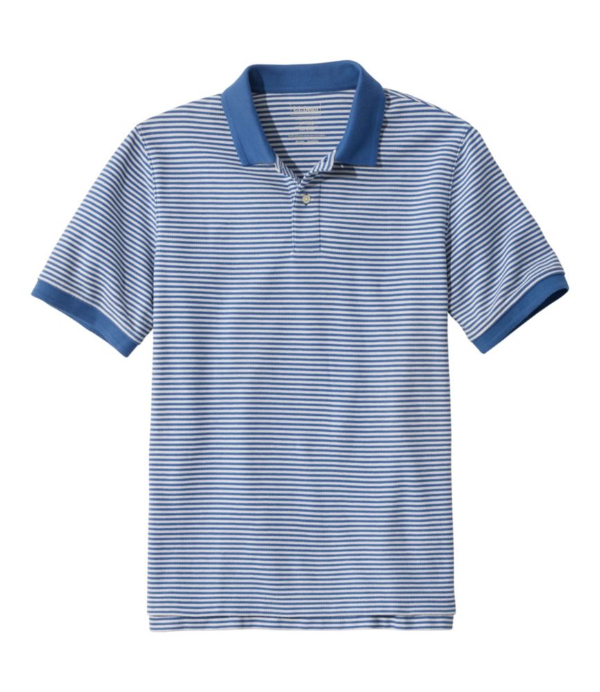 Men's Premium Double L® Polo, Banded Short-Sleeve Without Pocket Stripe
