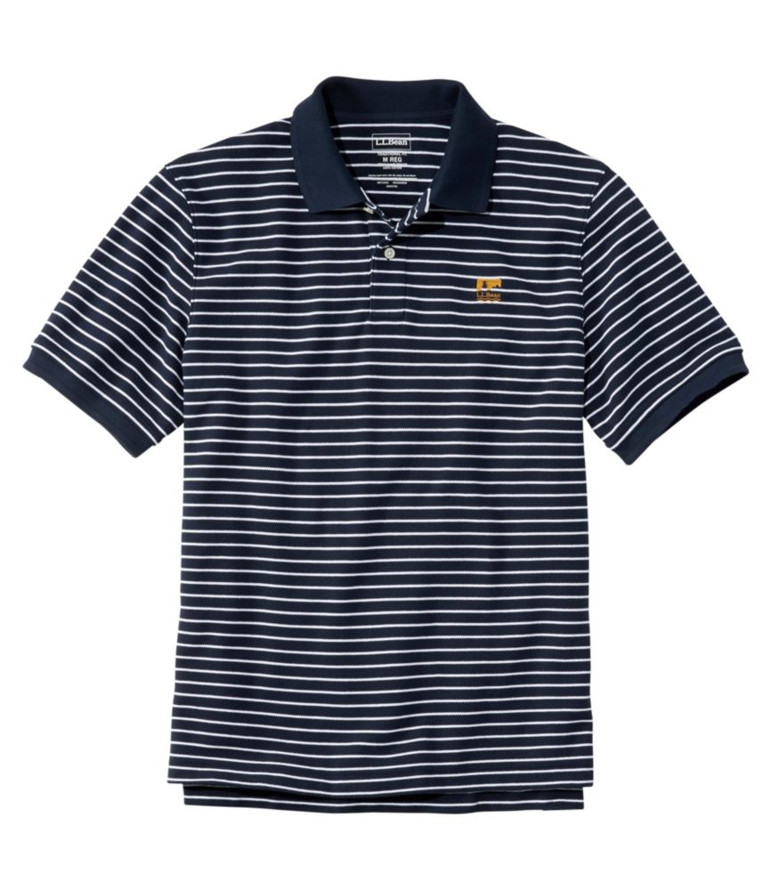 Men's Premium Double L® Polo, Banded Short-Sleeve Without Pocket Stripe, , small image number 1