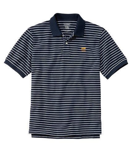 Men's Premium Double L Polo, Banded Short-Sleeve Without Pocket Stripe