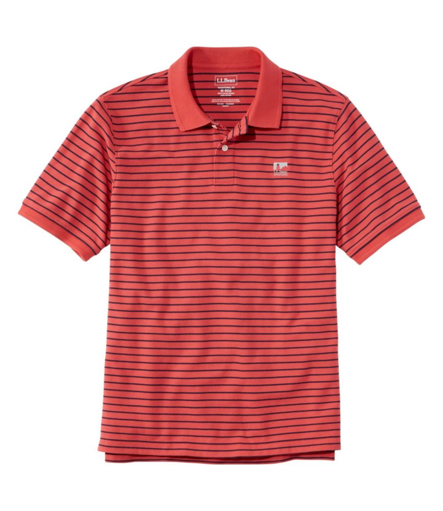 Men's Premium Double L Polo, Banded ShortSleeve Without Pocket Stripe