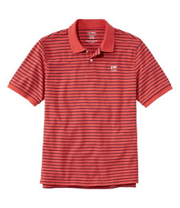 Men's Premium Double L Polo, Banded Short-Sleeve Without Pocket Stripe