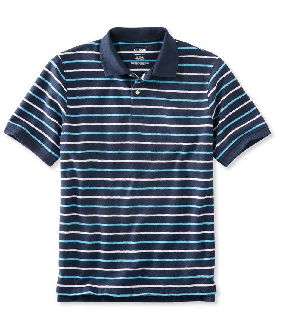 Premium Double L® Polo, Banded Short-Sleeve Without Pocket Stripe