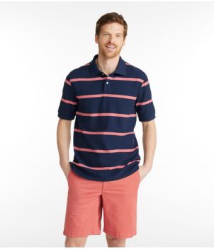 Men's Premium Double L® Polo, Banded Short-Sleeve Without Pocket Stripe