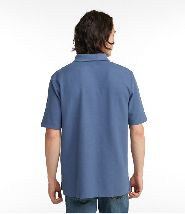 Men's Premium Double L Hemmed-Sleeve Polo with Pocket | L.L.Bean