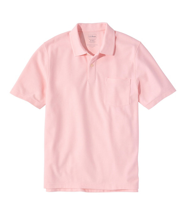 Men's Premium Double L Hemmed-Sleeve Polo with Pocket, Pale Rose, large image number 0