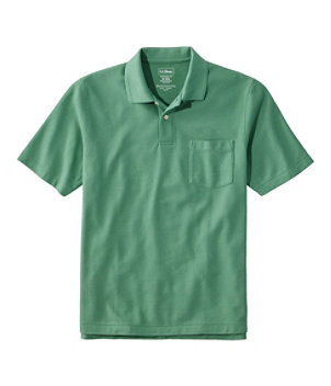 Men's Premium Double L Polo, Hemmed Short-Sleeve with Pocket