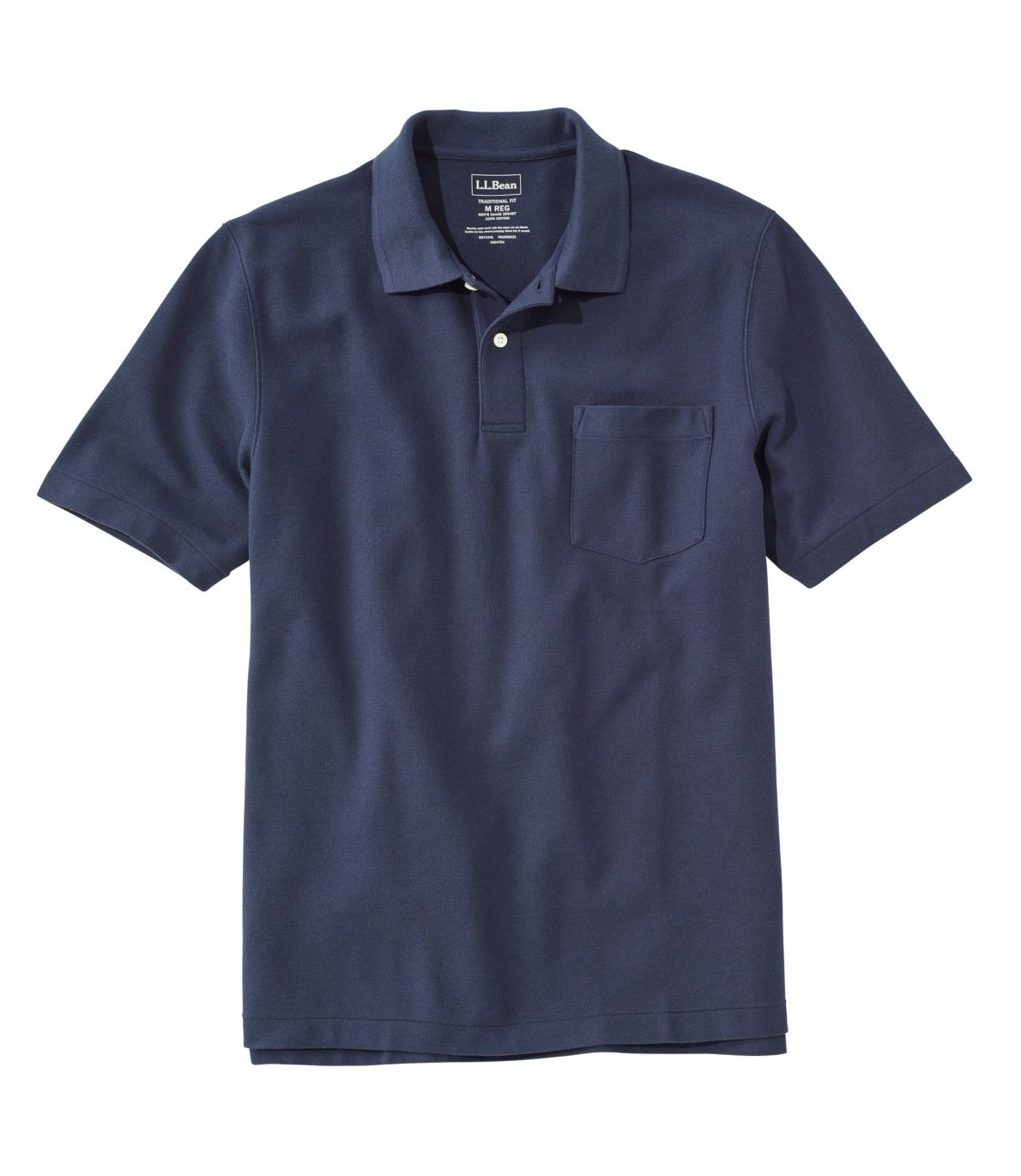 Men's Premium Double L® Polo, Hemmed Short-Sleeve with Pocket