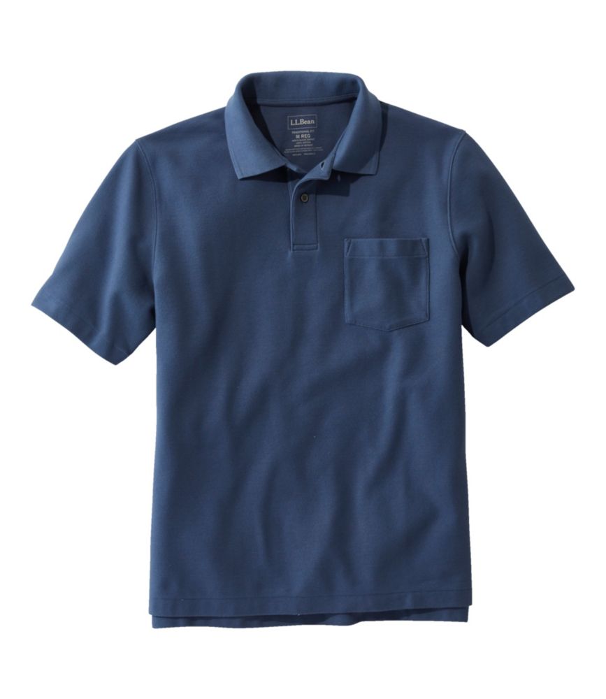 Men's Premium Double L® Polo, Hemmed Short-Sleeve with Pocket