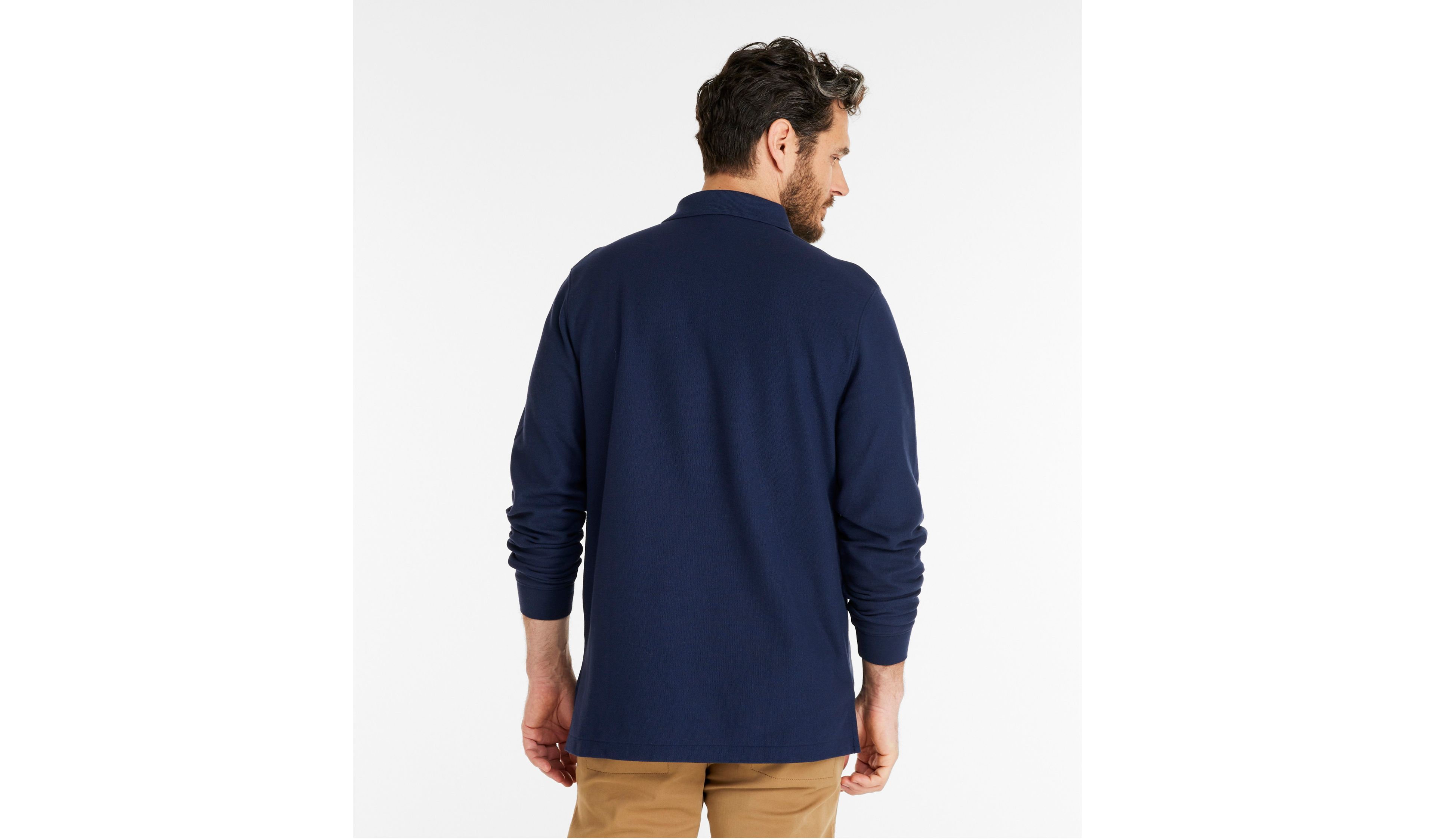 Men's Premium Double L® Polo, Long-Sleeve Without Pocket