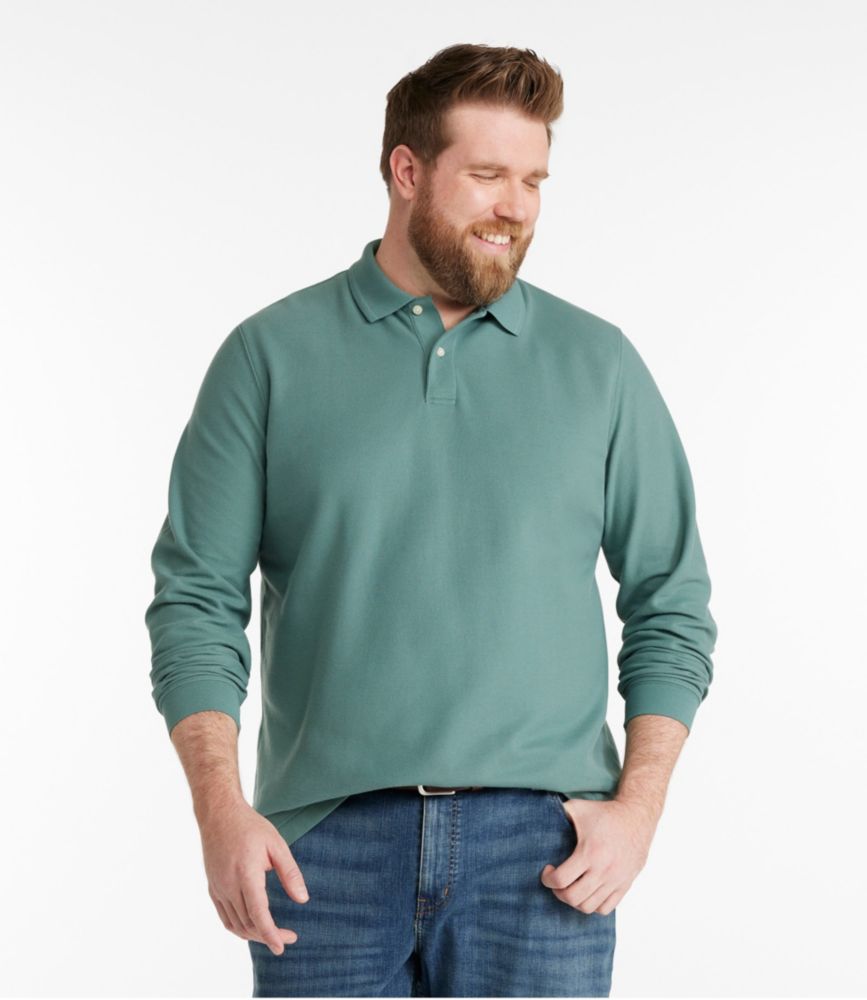 Men s Premium Double L Polo Long Sleeve Without Pocket