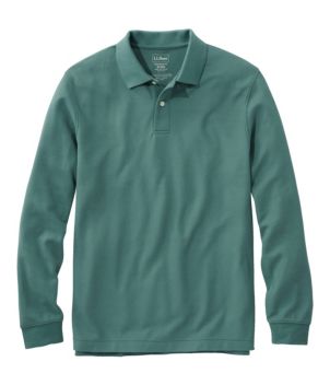 Men's Premium Double L Polo, Long-Sleeve Without Pocket