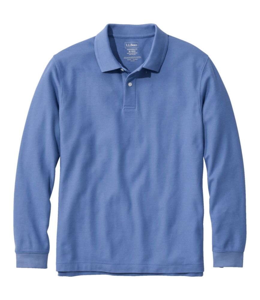 Men's Premium Double L® Polo, Long-Sleeve Without Pocket, Atlantic Blue, small image number 1