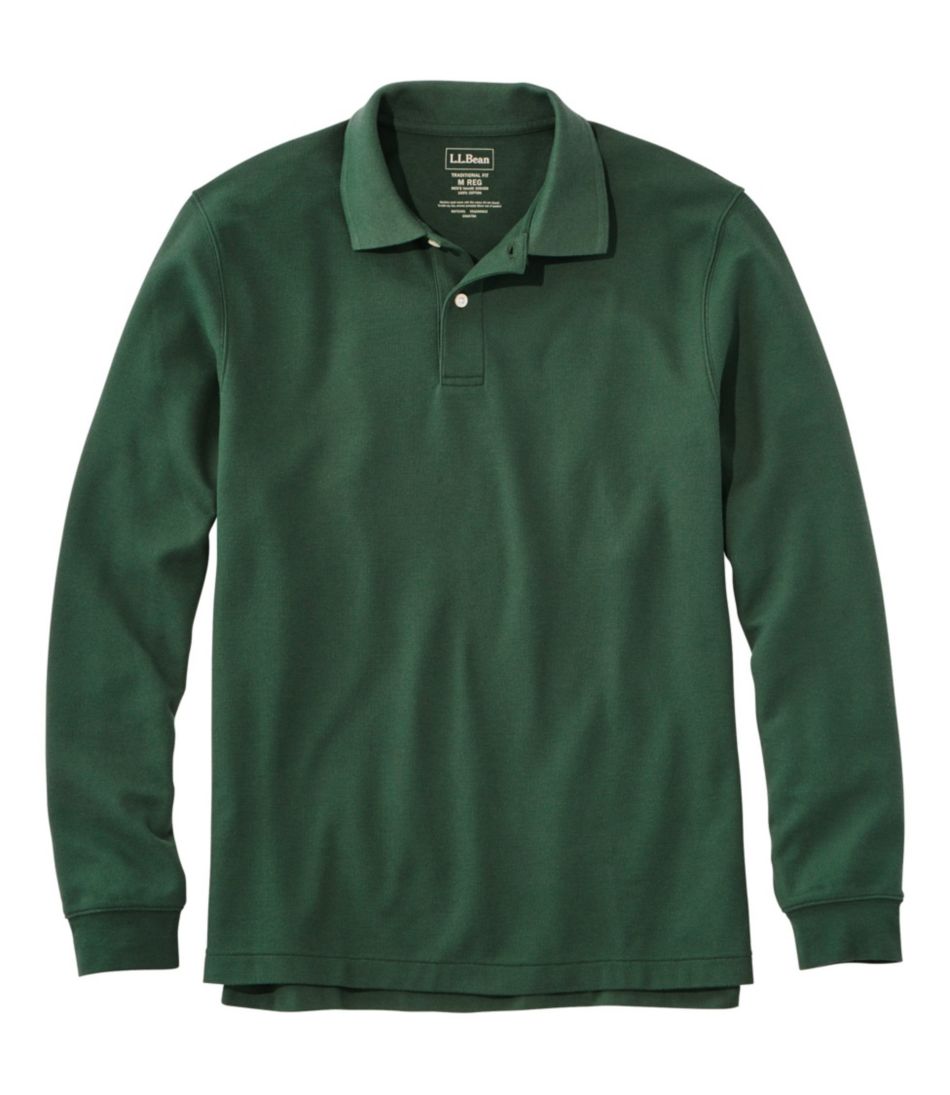 Men's Premium Double L Polo, Long-Sleeve Without Pocket | Polo Shirts ...