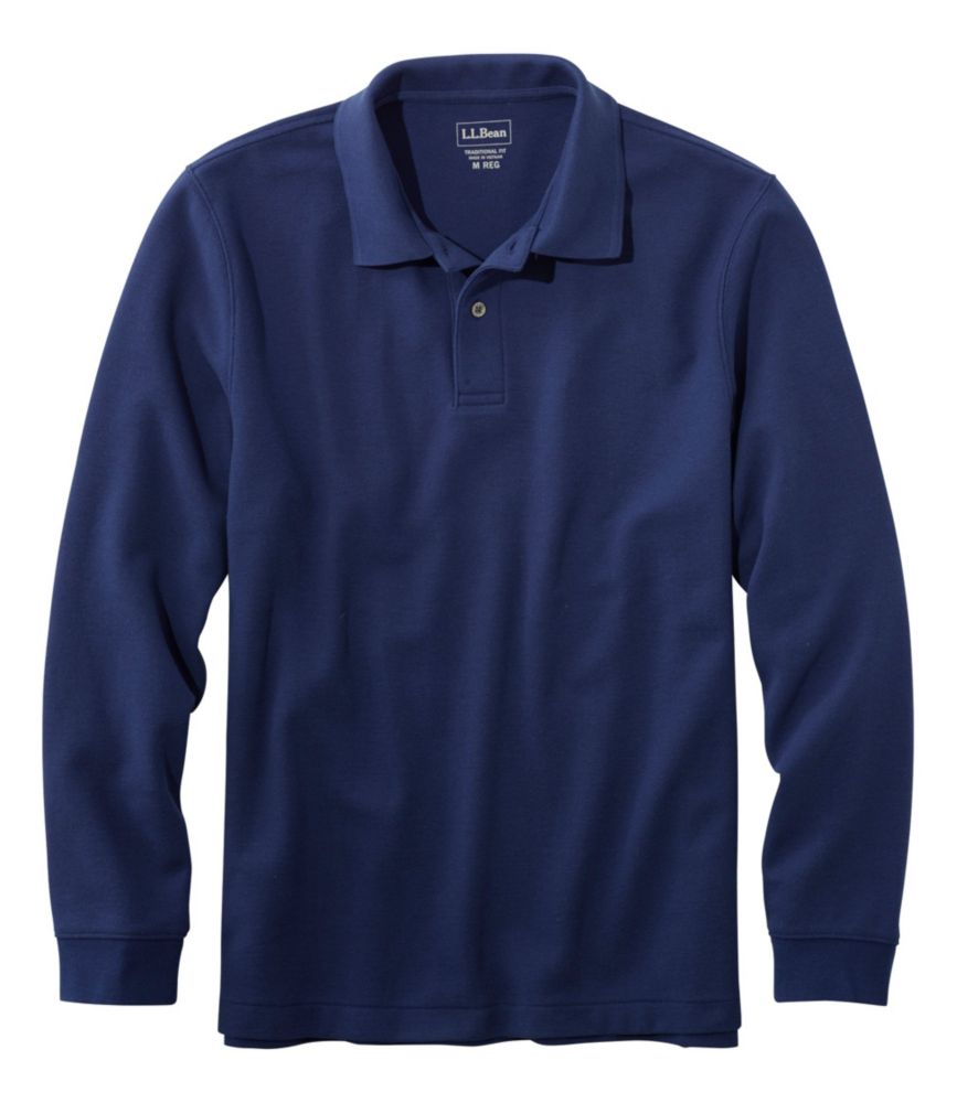 Premium Long-Sleeve Double L Polo, Night, large image number 0