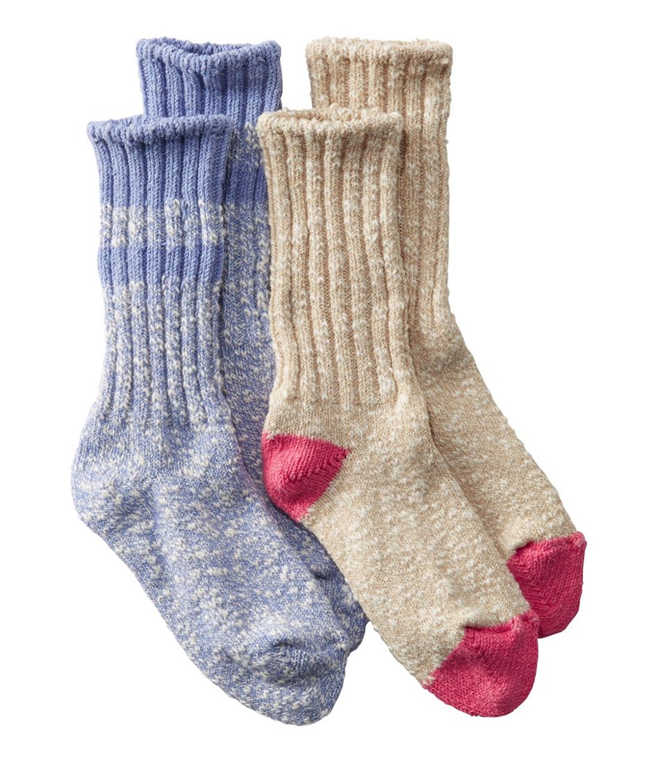Kids' Cotton Ragg Socks, Two-Pack