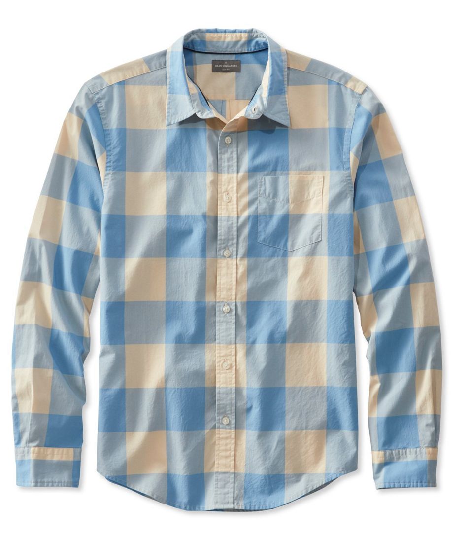 Men's Signature Washed Poplin Shirt, Plaid | at L.L.Bean