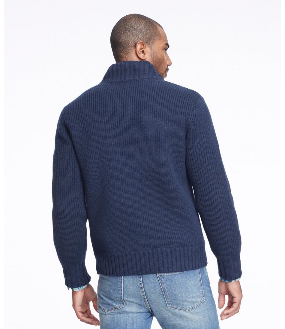 Men's Signature Mapleton Wool Sweater, Zip Cardigan