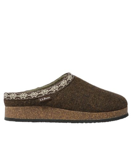 womens ll bean wool slipper clog