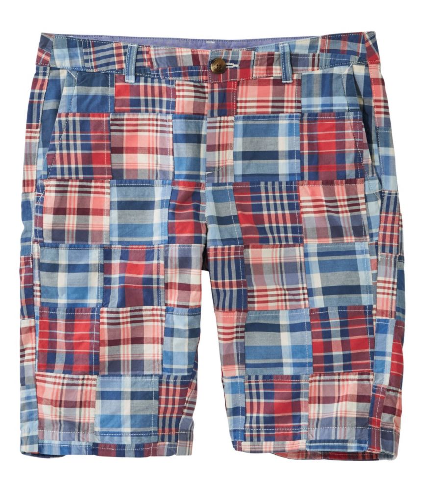 Image of Women's Washed Chino Bermuda Shorts, " Patchwork Red