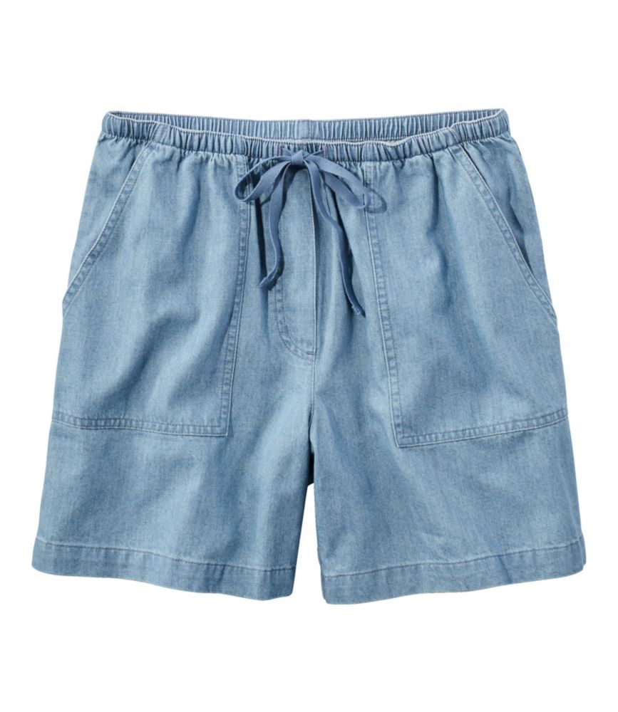 Women's Sunwashed Denim Shorts, Medium Wash, small image number 1