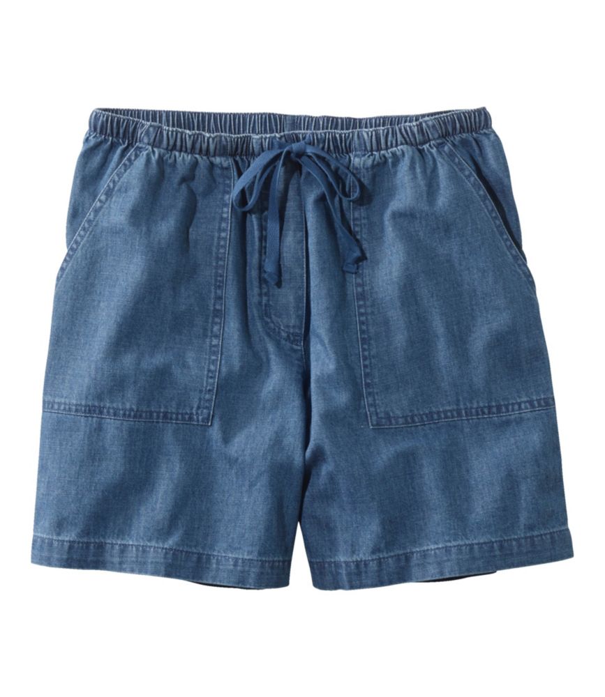 Women's Sunwashed Denim Shorts, Stonewashed, small image number 1